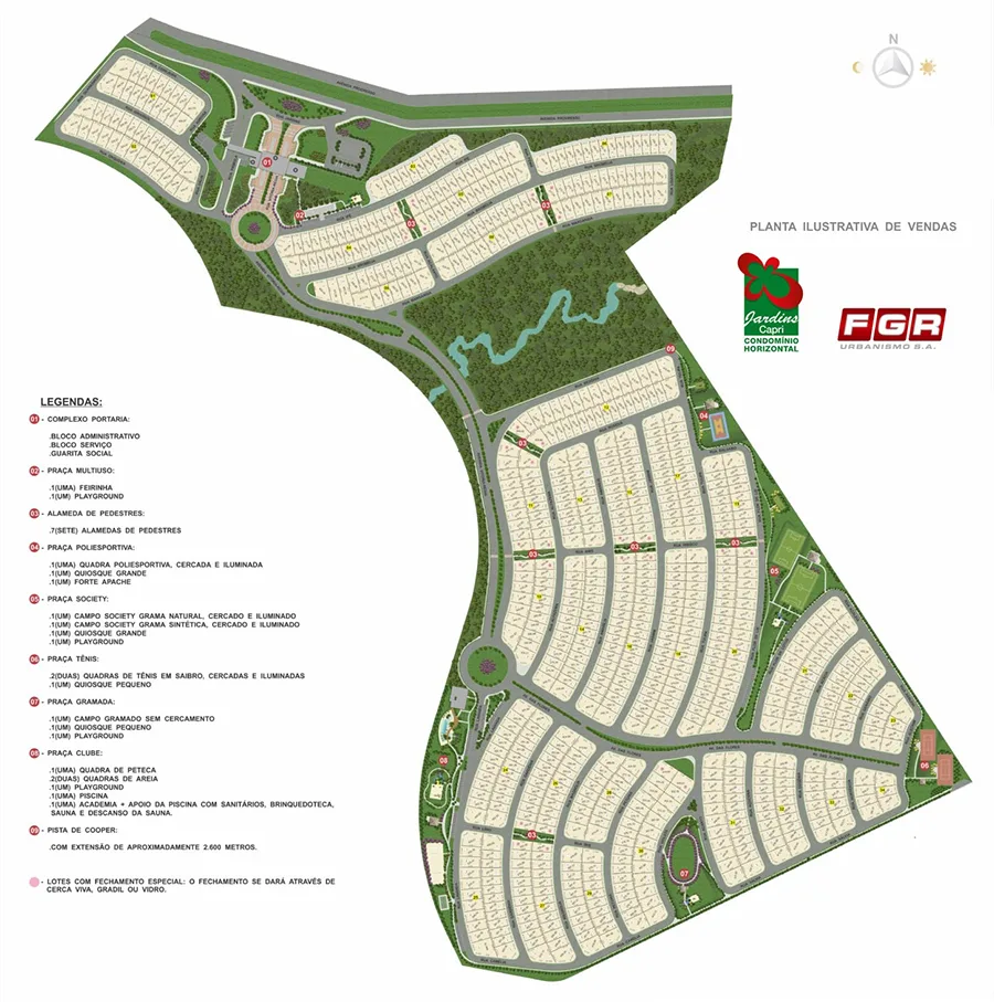 Implantação Jardins capri